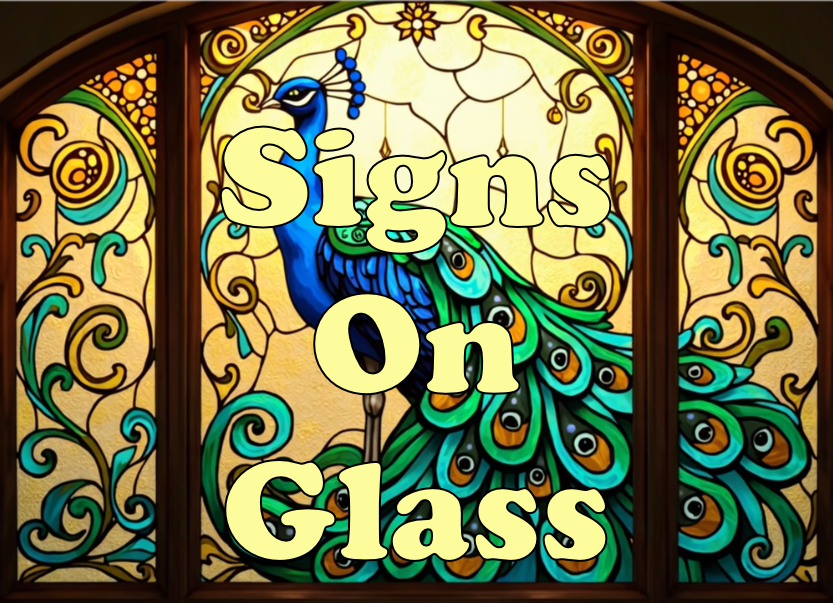 Sign shop, Signs on Glass , designs
